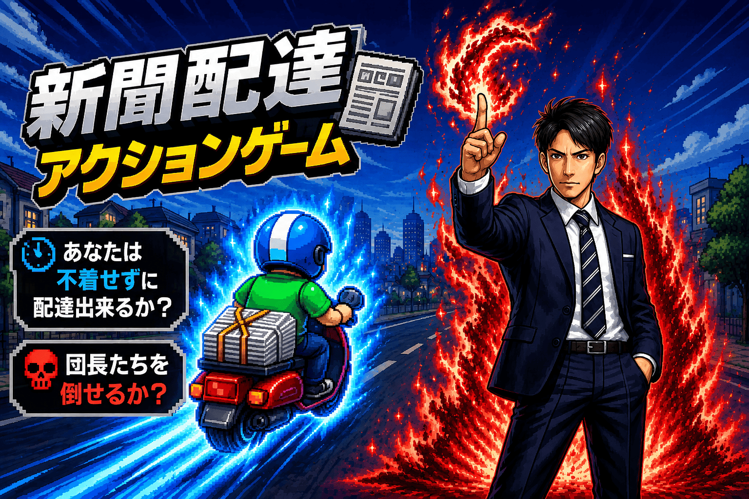 新聞配達アクションゲーム